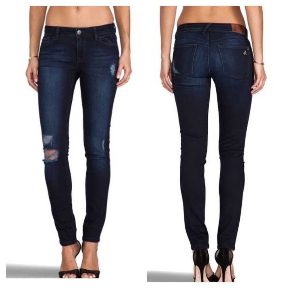 DL1961 Amanda Skinny Jeans 28 Seville‎ Distressed Dark Wash Denim Stretch